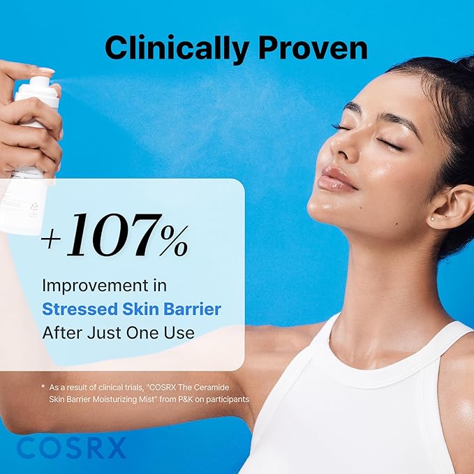COSRX Barrier Cream Face Mist - Milky Toner with Ceramide & Hyaluronic Acid, Hydrating and Soothing Facial Spray for All Skin Types, 4.06 fl.oz, Korean Skin Care, Stocking stuffers for women