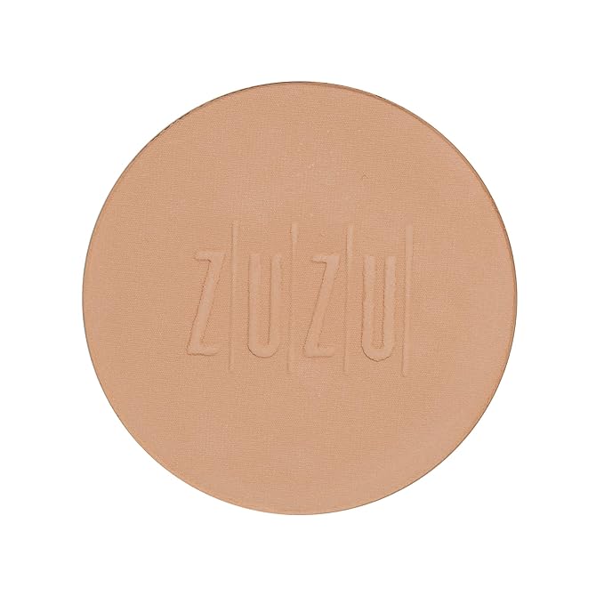 ZUZU LUXE Mineral Powder, Dual Powder Foundation, medium to full coverage, natural finish. Natural, Paraben Free, Vegan, Gluten-free, Cruelty-free, Non GMO, .32 oz. (Refill D-20)