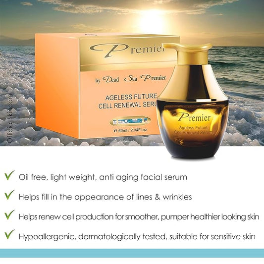 Premier Dead Sea Classic Ageless Future Cell Renewal Serum 2.04 Fl oz