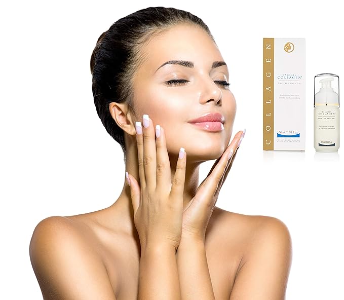 Anti-Aging Face & Neck Gel - Marine Collagen Moisturizer, Reduces Wrinkles, Fine Lines, Acne Scarring, Repairs Damaged Facial Skin - 50 ml