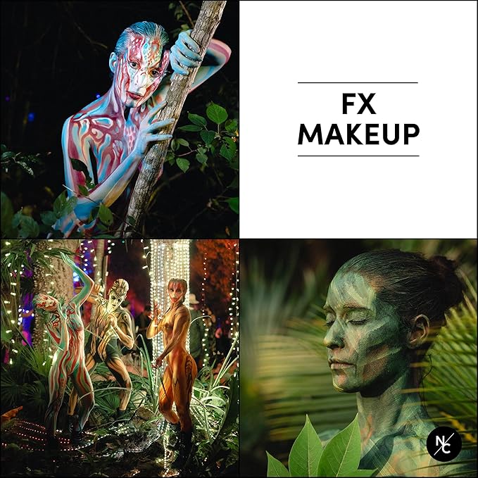 FX 12-Color Palette - Water-Activated Face & Body Paint for SFX, Theater, Cosplay - High-Pigment, Blendable SFX Makeup, Easy-to-Use for Film & TV