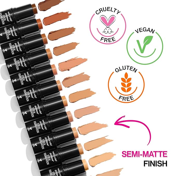 Wet n Wild Photo Focus Stick Matte Foundation Makeup, Shell Bisque (Pack of 4)