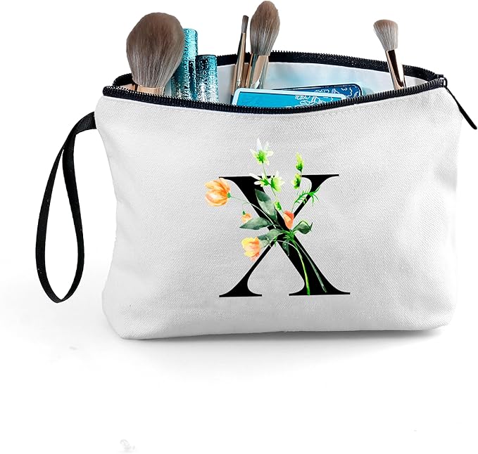 Birthday Friendship Womens Bridesmaid Proposal Coolest Gifts for Sister Teacher Coworkers Bride Personalized Travel Makeup Cosmetic Bag with Mirror Valentines Mothers Day Christmas Graduation X