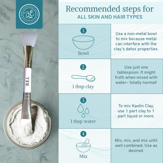 Bare Essentials Living - White Kaolin Clay Powder (12oz) 100% Natural White Powdered Clay for Seed Bombs, White Clay Mask, DIY Spa, Soap, Bath Bomb, Deodorant, Can be Used as Kaolin Clay for Gardening