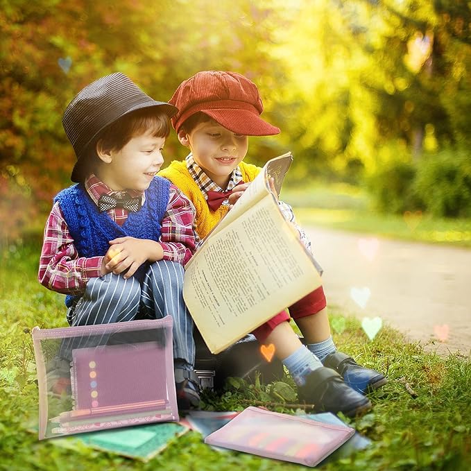 6 Pieces Mesh Makeup Bags Mesh Cosmetic Bag Portable Travel Organizing Zipper Pouch Toiletries Makeup Pouches for Home Office Travel Accessories (Light Pink)