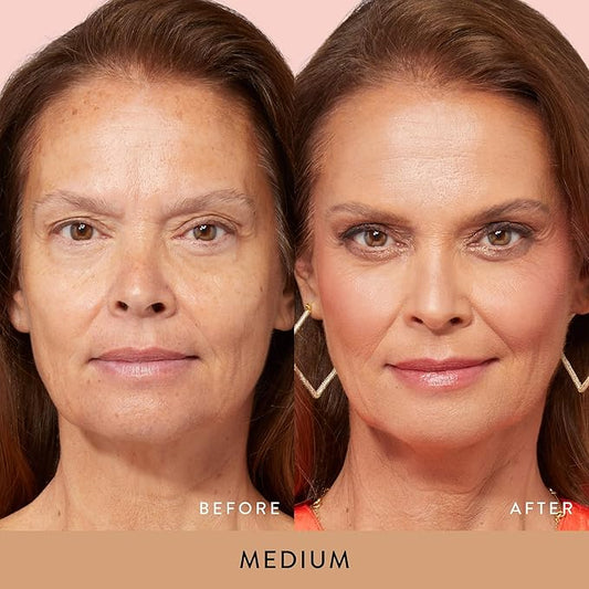 LAURA GELLER NEW YORK Baked Balance-n-Glow To Go Travel Size Illuminating Foundation - Medium - Buildable Sheer to Light Coverage - Satin Finish