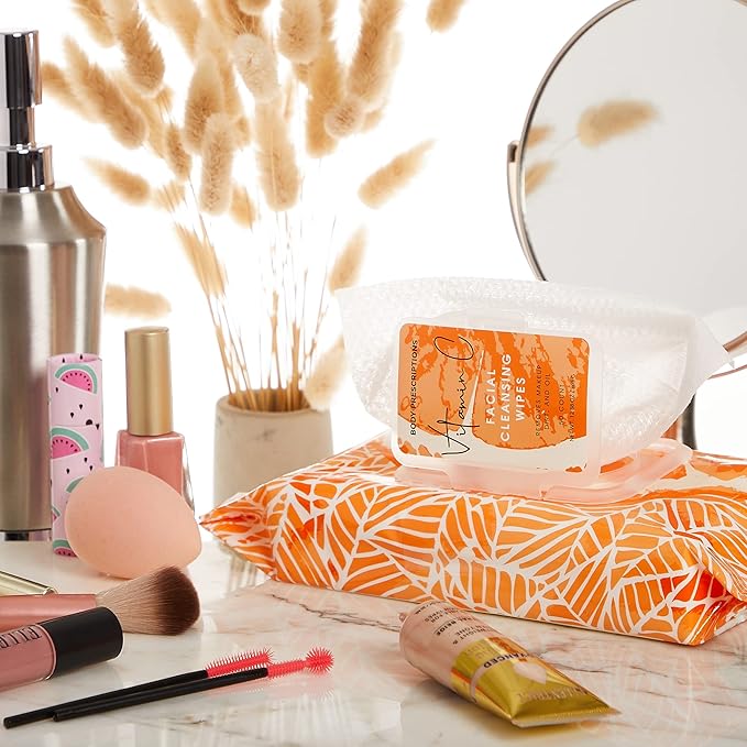 Body Prescription Makeup Cleansing Wipes - Gentle and Effective Face Wipes, 50 Count (Pack of 4), Vitamin C