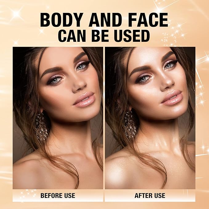 AKARY Shimmer Powder Highlighter, Purple Face Body Glow Pearl Illuminator, Intensely Pigmented for High Impact Dewy Finish (03#Purple)