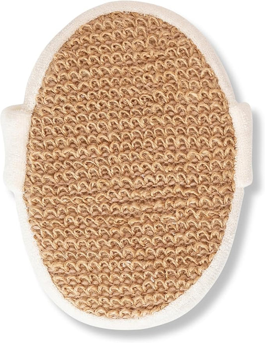 Natural Ramie Bath Scrubber - 100% Natural Exfoliating Body Scrubber for Men and Women, Premium Ramie Bath Sponge for Smooth Skin