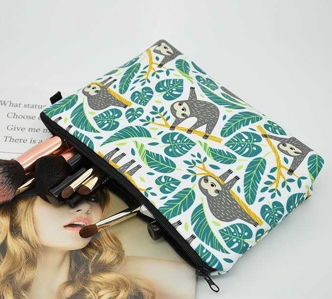 2 Pcs Cosmetic Bag for Women Small Make Up Bag Waterproof Travel Toiletries Pouch with Zipper for Organizing Small Items, Gift Bags for Birthday Christmas(Animal)