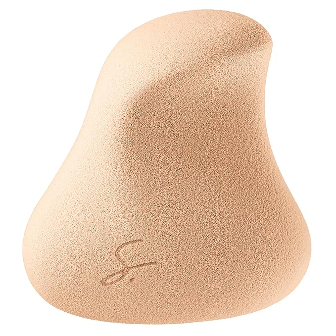 Complexion Pro Beauty Blender Sponge, Peach, Single - Ergonomic Makeup Sponge and Beauty Blender, Essential Make up and Blending, Multipurpose Makeup Kit Facial Sponge