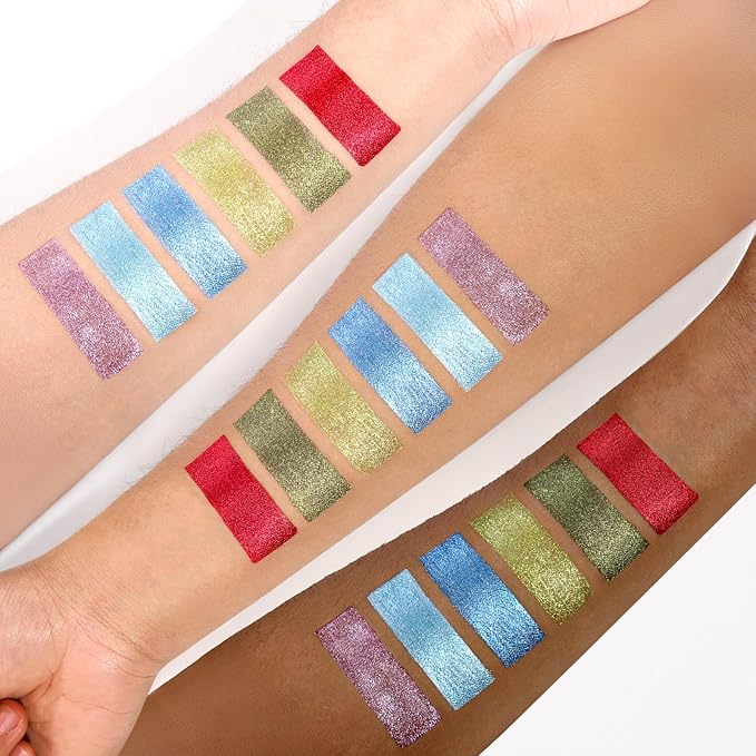 Green Liquid Eyeshadow Shimmer Bright Grinch Metallic Glitter Eye Shadow, Sparkly High-Pigmented Quick-Drying Waterproof & Long Lasting Highlighter Liquid Eyeliner for Women & Girl Sensitive Makeup#09