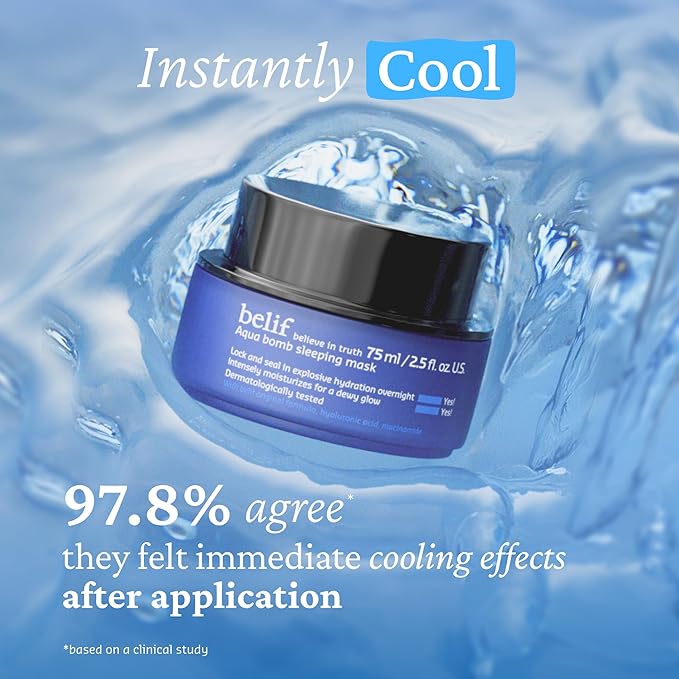 belif Vitamin E Jelly Overnight Mask – Hydrating & Plumping Face Moisturizer with Red Algae & Jojoba Oil, Deep Repair for Glass Skin, Korean Sleeping Mask for Intense Hydration & Radiance, 2.53 fl oz