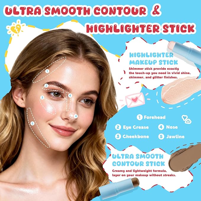 Color Nymph All In One Girls Makeup Kits for Teen Girls & Women Full Kit with Cutie Pie Handbag, Make up Set for Girl with Eyeshadow Blushes Contour Highlighter Lipgloss Mascara Eyeliner and Mirror