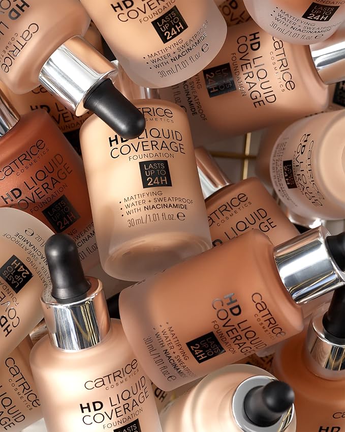 Catrice | HD Liquid Coverage Foundation | Flawless, High Coverage | Vegan & Cruelty Free (042 | Sandy Rose)