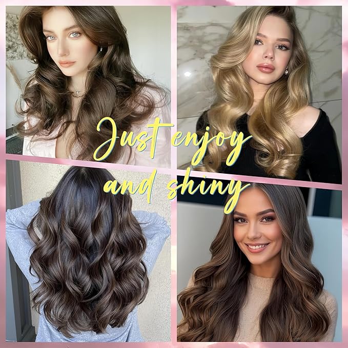 Serenade Satin Heatless Curls Overnight for Long Hair, Heatless Hair curler for Women and Girls, No Heat Curling Rods with Satin Scrunchies and Clip, Green