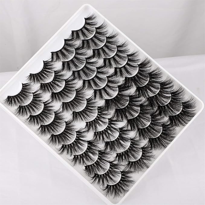 Lanflower 25MM Lashes Dramatic Volumn Eyelashes Wholesale Bulk 20 Pairs 4 Styles