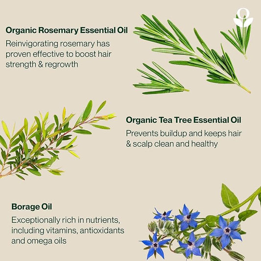 Balmonds Hair, Scalp & Beard Oil 1.7 Oz with Rosemary, Hemp & Tea Tree - Natural Conditioning Treatment for Dry, Itchy Scalps - Nourishes & Moisturizes