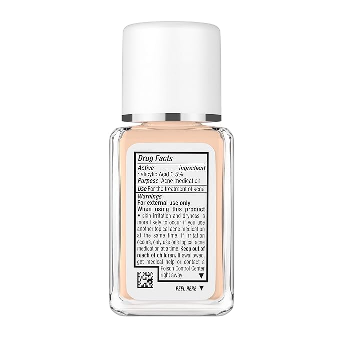 Neutrogena SkinClearing Oil-Free Acne and Blemish Fighting Liquid Foundation with.5% Salicylic Acid Acne Medicine, Shine Controlling Makeup for Acne Prone Skin, 40 Nude, 1 fl. oz