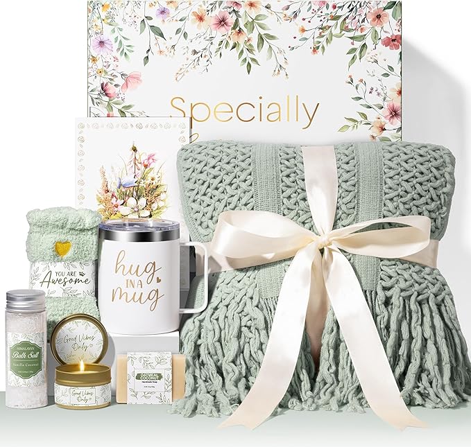 Self Care Gifts for Women Get Well Soon Gifts, Birthday Gifts for Women Care Package, Sympathy Gift Baskets Spa Gifts Set, Thinking of You Inspirational Christmas Gifts for Mom Her Friend Sister Wife