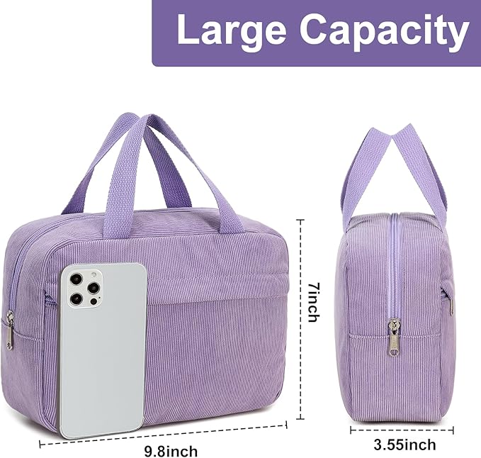 Makeup Bag for Women Cosmetic Bag Large Make Up Organizer Travel Toiletry Bags Waterproof Zipper Tote Pouch Purse for Girls