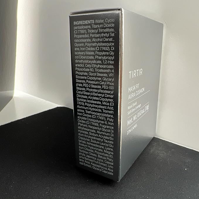 TIRTIR Mask Fit Aura Silver Cushion Foundation | Semi-glow Finish, Natural Coverage, Moisturizing, Lightweight, Korean cushion foundation (#27N Camel, Full Size, 0.63 Fl Oz)