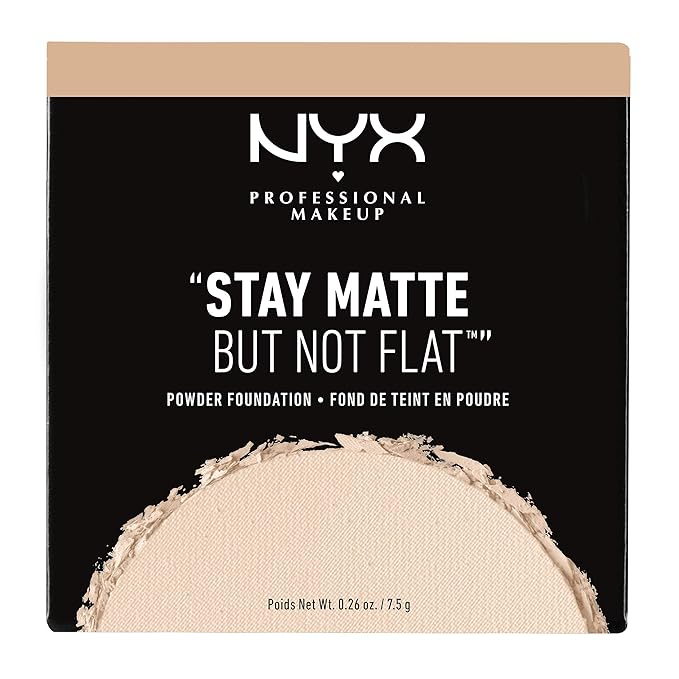 NYX PROFESSIONAL MAKEUP Stay Matte But Not Flat Powder Foundation, Nude