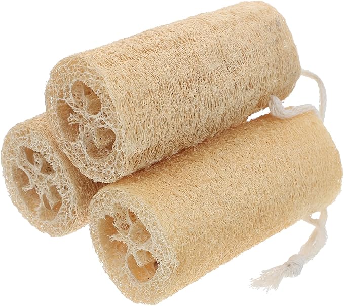 Beaupretty 3pcs Loofah Dish Sponge, Dishwashing Scouring Pad Natural Loofah Vegetable Scrubber for Kitchen