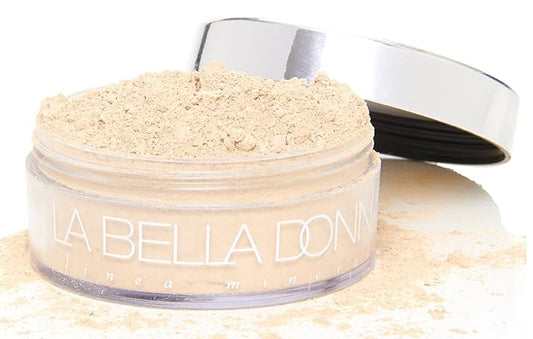 La Bella Donna Loose Mineral Foundation, Non-Chemical SPF50, Only 4 Ingredients, Reef-Safe, Non-Nano, Natural Mineral Makeup with Sun Protection | 10g | Honey