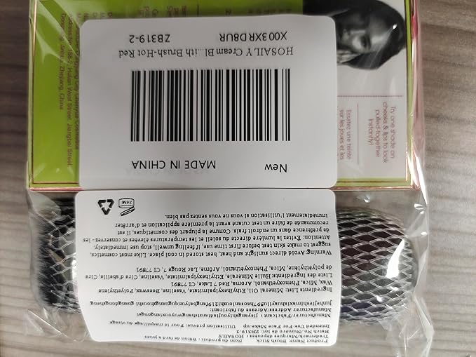 Cream Blush Stick for Cheeks, Eyes & Lips, Multi-Use Tinted Moisturizer, Natural Glow Blendable Blusher with Brush - Hot Red