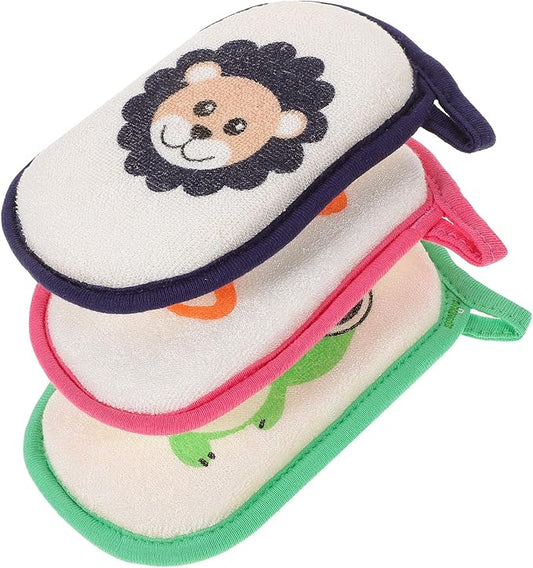 3 Pcs Children's Bath Sponge Foam Body Scrubber Soft Foam Scrubber Kids Shower Sponge Body Bath Sponge Frog Bath Sponge Scrubber Body Newborn Sponge Absorb Water Bathtub Baby