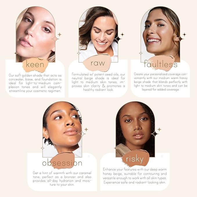 Carlucce Cache Cream 3-in-1 Makeup Color Palette, Obsession - Foundation, Concealer & Primer, Medium - Full Coverage, Natural Finish, Cruelty Free