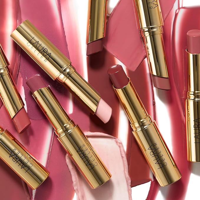 LAURA GELLER NEW YORK Jelly Balm Moisturizing Tinted Lip Balm - Just Peachy - Hydrating Vitamin E - Semi-Shine Finish