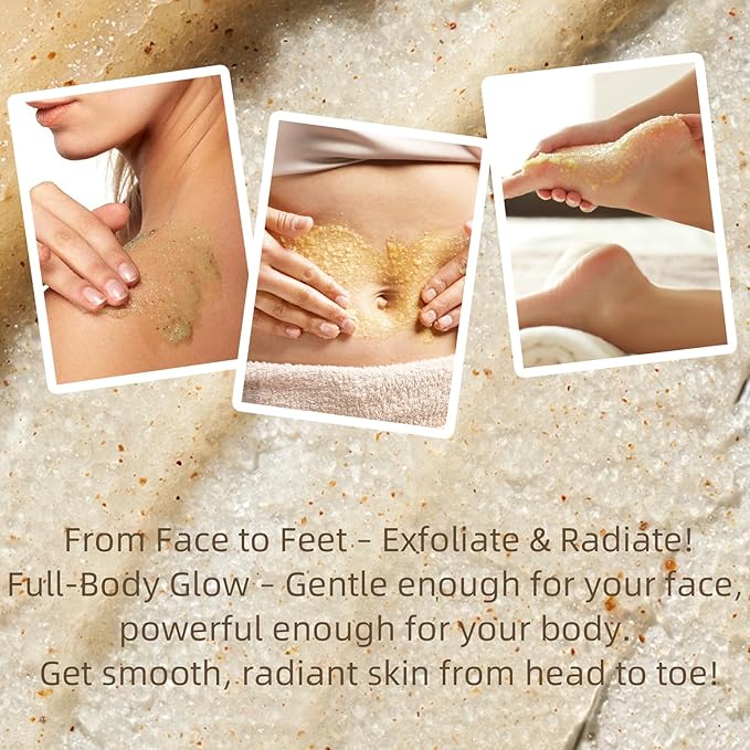 Mango Avocado Salt Body Scrub for Women Men,Hydrating & Exfoliating Scrub for Deep Clean,Body Scrub Smooth for All Skin Types 18oz