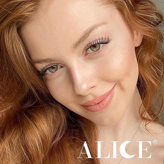 ALICE Cluster Eyelash Extension Kit Natural Wispy Lash Clusters Kit Lash Extension Kit Clear Band 168pcs C-Curly 11-13mm Individual Lashes with Lash Glue Bond and Seal Self Application at Home