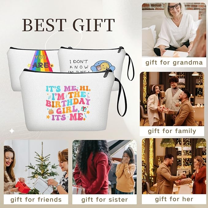 Birthday Funny Gifts for Women Friend Fans Teen Sister Bestie Music Lovers Makeup Bag Its Me Hi Im the Birthday Girl Its Me