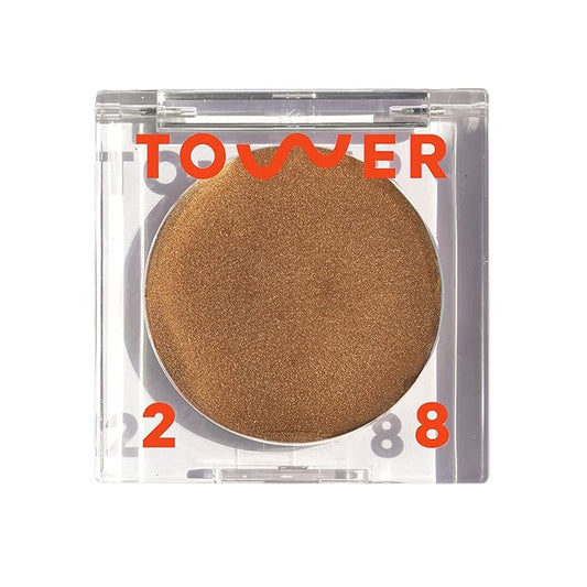 Tower 28 Beauty Bronzino Illuminating Cream Bronzer for Sensitive Skin – Moisturizing, Silicone-Free, Vegan and Cruelty-Free – Color GOLD COAST, Medium Neutral Bronze