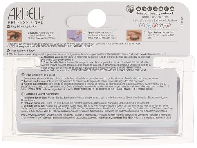 Ardell Natural Lashes 124 Black (Pack of 5)