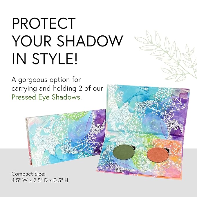 Honeybee Gardens Refillable Eye Shadow Compact, Duo, Customizable Empty Cosmetic Case, 26mm Pan Compatible