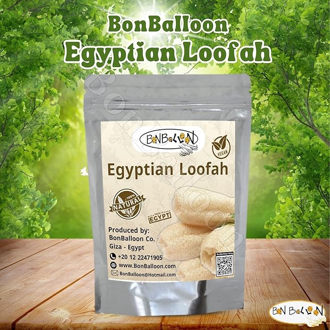 1 Pcs Egyptian Loofah Luffa Loffa Lofa Loofa Scrubber Natural SPA Beauty Bath Body Luxurious Premium for Skin Exfoliating (21.5" / 54 cm)