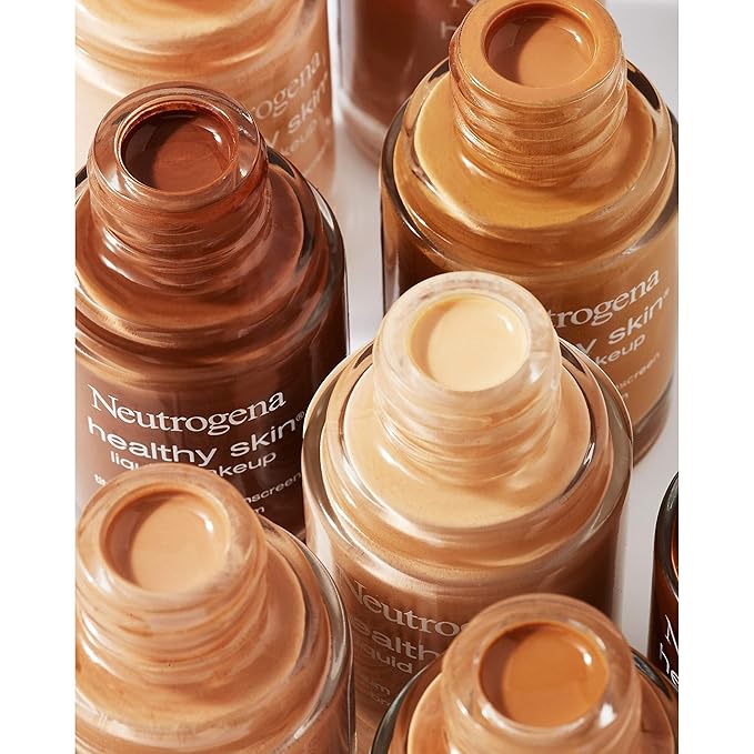 Neutrogena Healthy Skin Liquid Makeup Foundation with Broad Spectrum SPF 20 Sunscreen, Medium Coverage Foundation with Nourishing Pro-Vitamin B5, Classic Ivory 10, 1 fl. oz