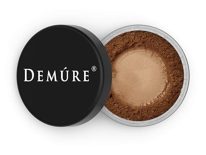 Demure Mineral Make Up, Cappuccino Mineral Foundation Makeup, Concealer Makeup, Natural Makeup Made with Pure Crushed Minerals, Loose Face Powder. Demure Mineral Makeup