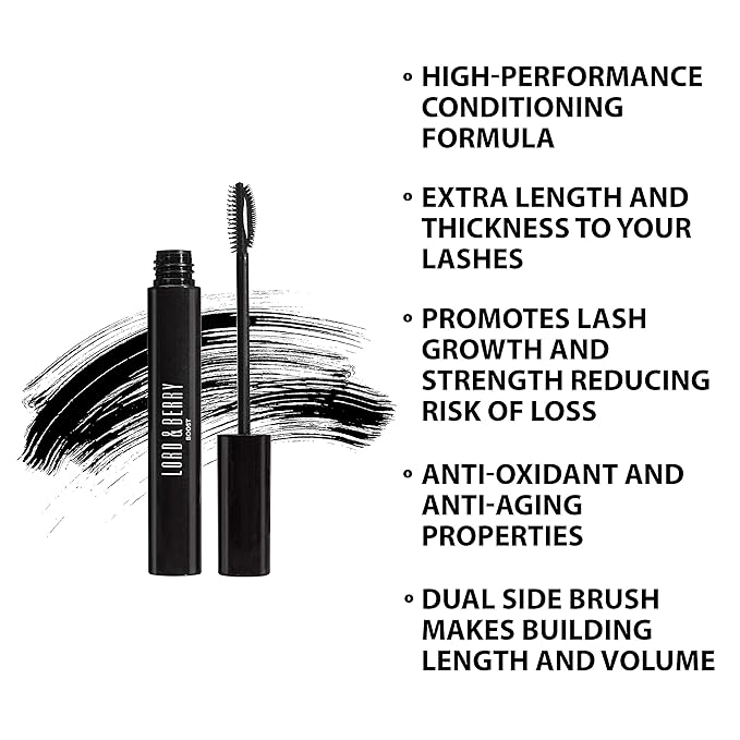 Lord & Berry Boost Treatment MasCare -Lengthening, Lifting & Strengthening Mascara for Healthier, Fuller Lashes, 0.3 fl oz