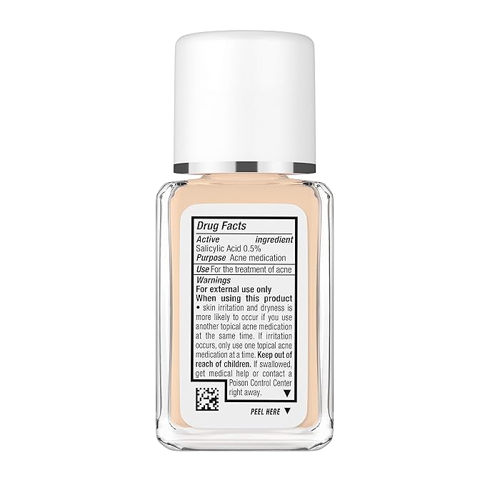 Neutrogena SkinClearing Oil-Free Acne and Blemish Fighting Liquid Foundation with.5% Salicylic Acid Acne Medicine, Shine Controlling Makeup for Acne Prone Skin, 30 Buff, 1 fl. oz