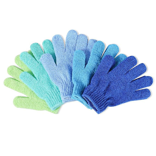 PHOGARY Exfoliating Body Scrubber Glove 10 Pack, Deep Cleaning Shower Gloves Exfoliating for Man, Bath Gloves for Full Body Scrubbing, Premium Wash Gloves for Effective Exfoliation