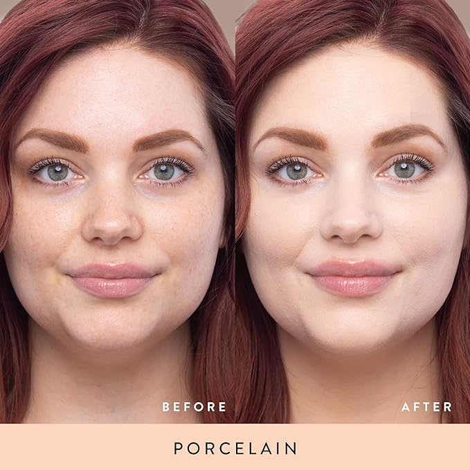 LAURA GELLER NEW YORK Double Take Liquid Foundation | Medium to Full Coverage, Natural Matte Finish, Porcelain