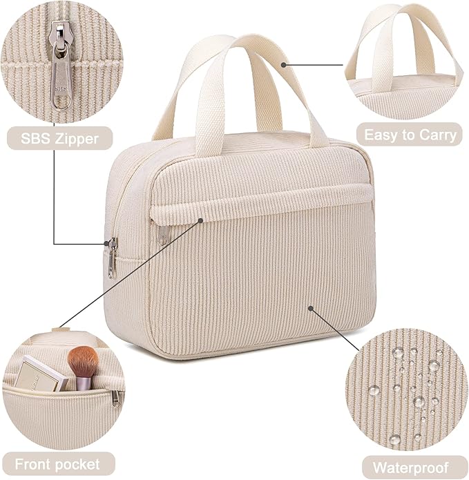 Makeup Bag for Women Cosmetic Bag Large Make Up Organizer Travel Toiletry Bags Waterproof Zipper Tote Pouch Purse for Girls