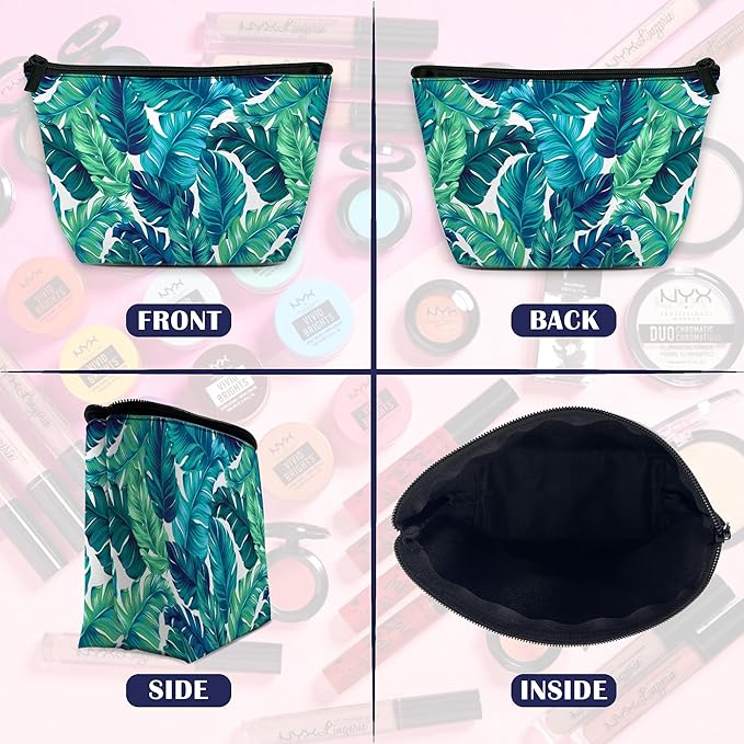 Makeup Bag for Purse, Waterproof Funny Vintage Boho Mandala Cosmetic Bag for Women, Zipper Travel Pouch Gift 9.5×5.9 Inch