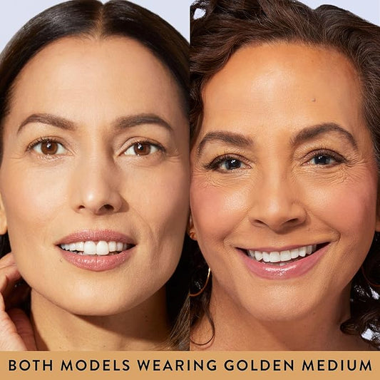 LAURA GELLER NEW YORK Laura's Must-Haves Kit 3pc: Baked Balance-n-Brighten Powder Foundation, Golden Medium + Spackle Skin Perfecting Makeup Primer, Hydrate + Airbrush Round Kabuki Brush