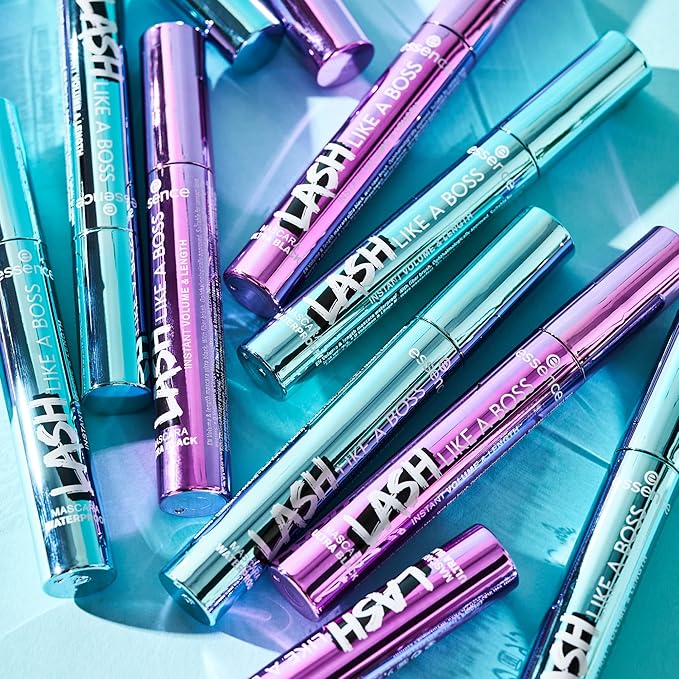 essence | Lash Like A Boss Instant Volume & Length Waterproof Mascara | Long Lasting Formula & Curved Fiber Brush | Vegan & Cruelty Free | Free From Parabens & Microplastic Particles